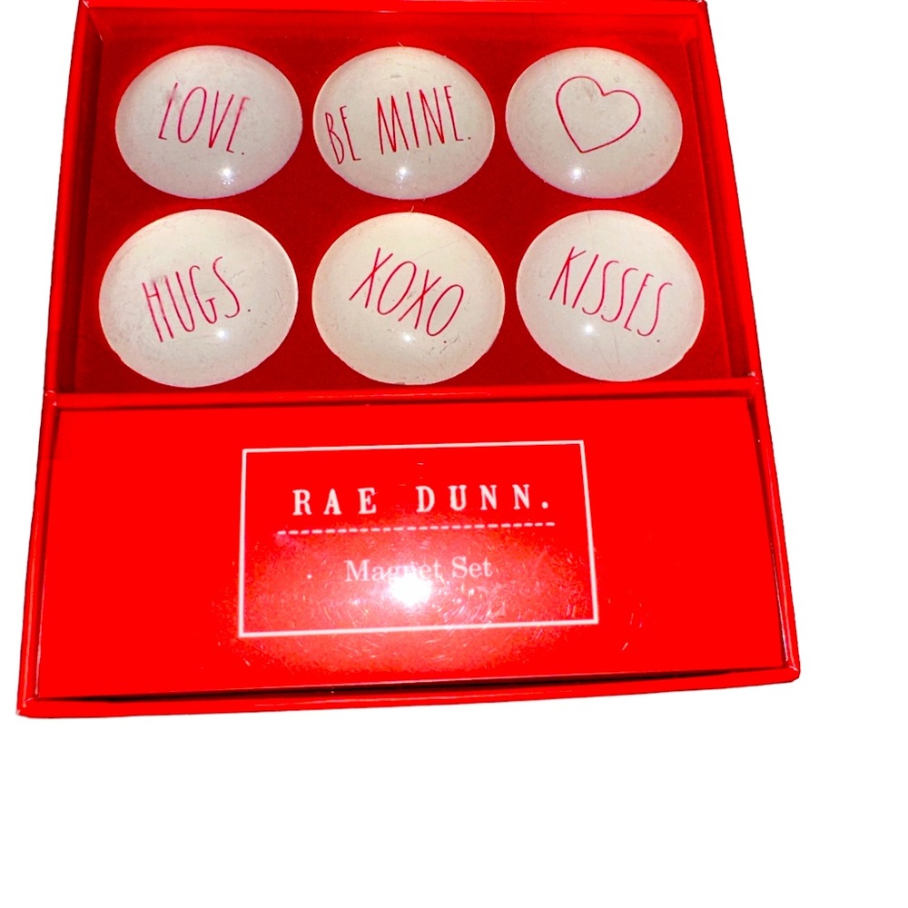 Brand new open box of Rae Dunn magnet set for valentines